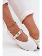 Dámské Baletky S Páskem A Zlatými Bílé model 21699403 - Boto