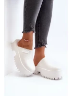Dámské pantofle na platformě Big Star - bílá Dámské pantofle na platformě Big Star - bílá