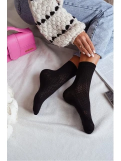 Dámské azurové ponožky – černé