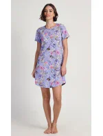 Dámská noční košile s krátkým rukávem model 19902956 - Vienetta Dámská noční košile s krátkým rukávem model 19902956 - Vienetta