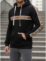 Pánská mikina s kapucí černá Dstreet BX5944 Pánská mikina s kapucí černá Dstreet BX5944