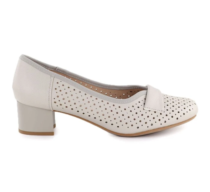 Dámské béžové ažurové lodičky Jezzi 233-12