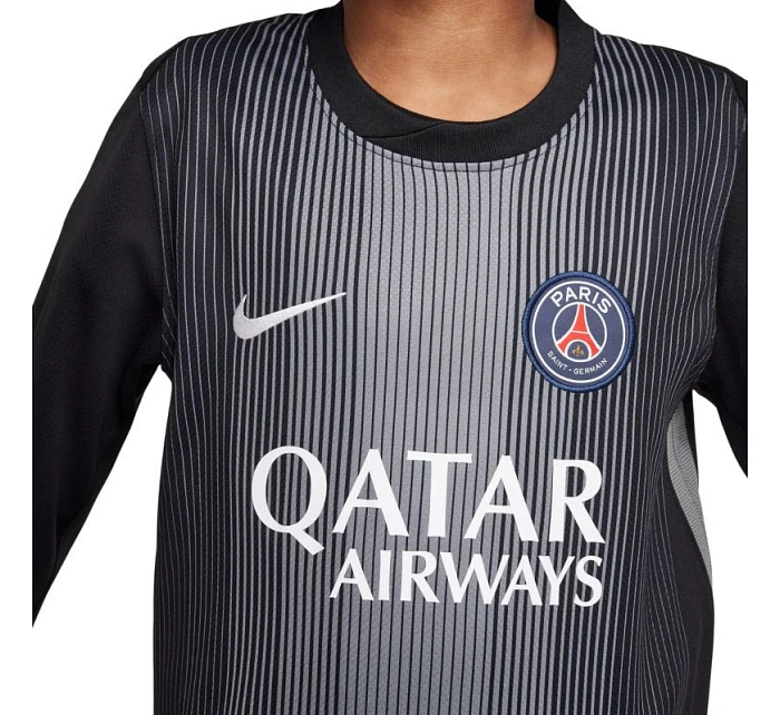 Nike PSG Goalkeeper Stadium dětské tričko 2025/26 černá HJ5267 010 Nike PSG Goalkeeper Stadium dětské tričko 2025/26 černá HJ5267 010