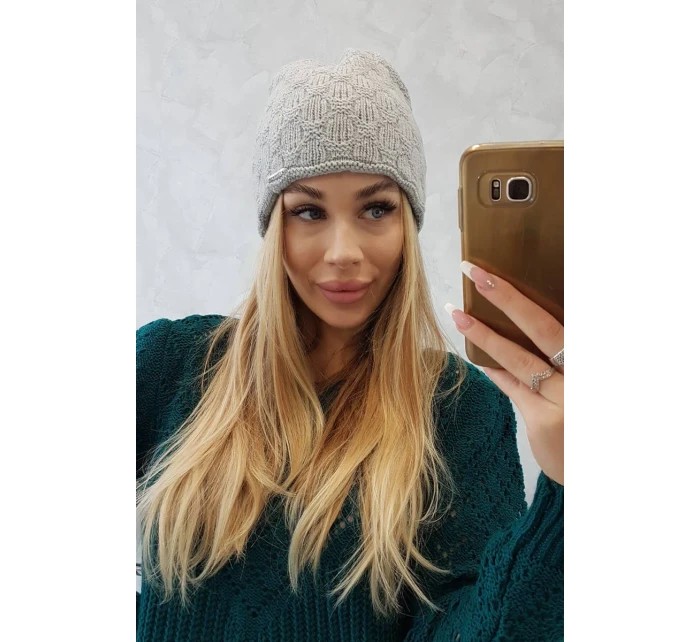 Čepice Agata K222 světle šedá