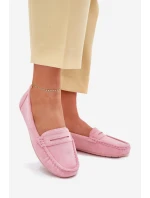 Dámské semišové mokasíny světle růžové model 21625549 - Boto