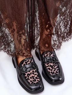 Kožené Lakované Mokasíny S Černé model 21691255 - VINCEZA