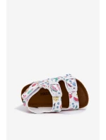 Dětské sandály na korkové podrážce s přezkami ovoce bílé Thessa Dětské sandály na korkové podrážce s přezkami ovoce bílé Thessa