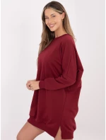 Sukienka RV SK model 21801791 bordowy - FPrice Sukienka RV SK model 21801791 bordowy - FPrice