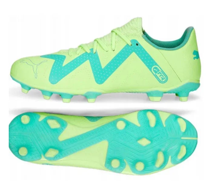 Pánské fotbalové kopačky FG/AG 107187 03 Neon zelená s modrou - Puma