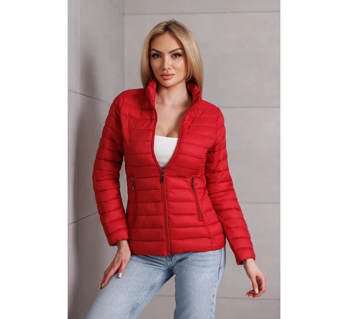 Červená dámská bunda se stojáčkem  model 21135588 - Good looking