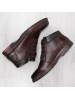Kožené pohodlné zateplené boty M model 20539794 brown - Rieker