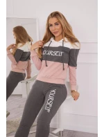 Sada s potiskem v barvě ecru+grafitová barva Sada s potiskem v barvě ecru+grafitová barva