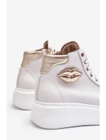 Dámské vysoké tenisky na zip Lemar bílé model 21637631 - Boto Dámské vysoké tenisky na zip Lemar bílé model 21637631 - Boto