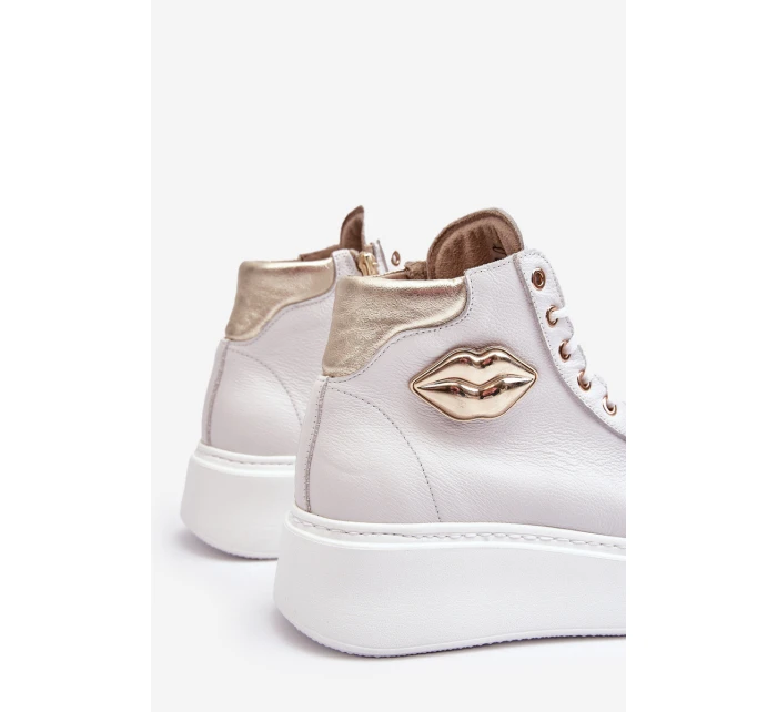 Dámské vysoké tenisky na zip Lemar bílé model 21637631 - Boto Dámské vysoké tenisky na zip Lemar bílé model 21637631 - Boto