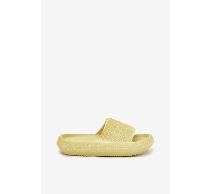 Dámské Lehké Pěnové Pantofle Na Tlusté Podešvi Limetkové Querceria