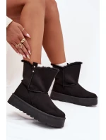 Dámské Sněhule Na Platformě S Kožíškem Černé Evelira Dámské Sněhule Na Platformě S Kožíškem Černé Evelira