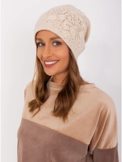 Czapka AT CZ model 18985096 jasny beżowy - FPrice