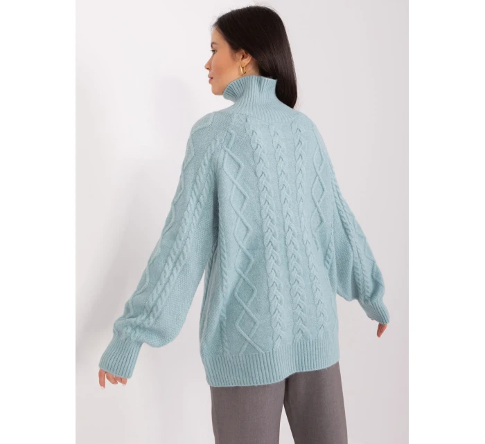 Sweter AT SW  mietowy model 19034342 - FPrice