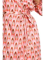 M668 Zavinovací šaty s potiskem - model 1 M668 Zavinovací šaty s potiskem - model 1