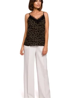 Dámské kalhoty model 18358533 ecru - STYLOVE