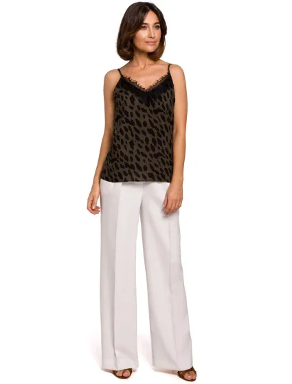 Dámské kalhoty S203 ecru - Stylove Dámské kalhoty S203 ecru - Stylove