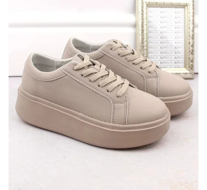 Dámská sportovní obuv na platformě W  Béžová  model 20727681 - SERGIO LEONE