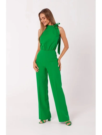 Overal M746 se zavazováním za krkem zelená - Moe