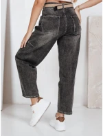 Dámské široké džíny s páskem černé Dstreet UY2744 Dámské široké džíny s páskem černé Dstreet UY2744