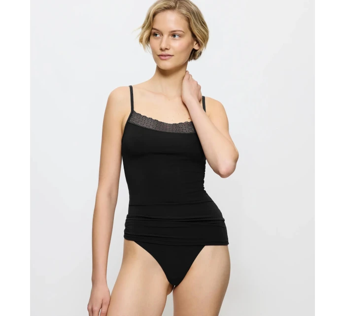 Feel of Modal Spaghetti Top - BLACK - TRIUMPH BLACK - TRIUMPH Feel of Modal Spaghetti Top - BLACK - TRIUMPH BLACK - TRIUMPH