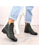 W zelené zateplené boty s podpatkem model 21270856 - JEZZI