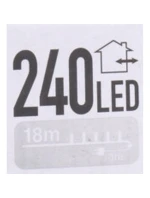 VÁNOČNÍ STROM SVĚTLA SVĚTELNÝ ŘETĚZ 240 VEDL VÍCEBAREVNÝ