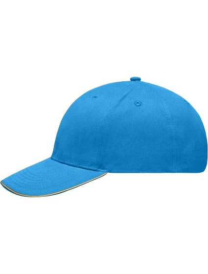Daiber MB 6541 Lehce broušená 6 panelová sandwich kšiltovka 03.6541 turquoise/beige