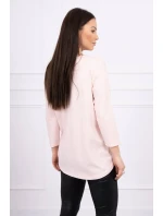 Halenka s 3D grafikou plameňáka pudrově růžová