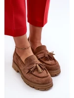 Semišové Dámské Mokasíny S Hnědé model 21660938 - Zazoo