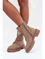 Dámské workery s krystaly na jazyku béžové Rosira Dámské workery s krystaly na jazyku béžové Rosira