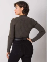 Jumper EM SW MCY02213.91 tmavá khaki