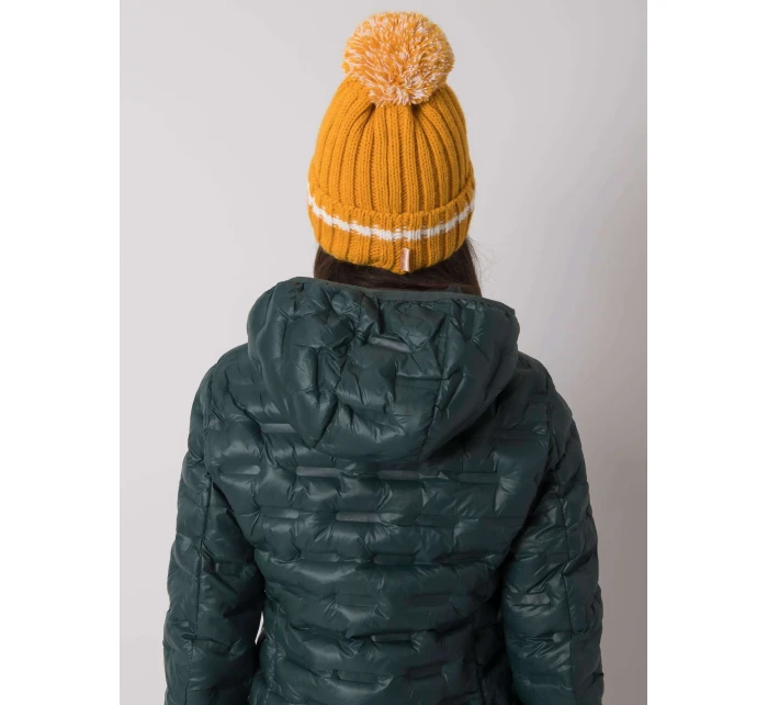 Dámská čepice.92 tmavě žlutá