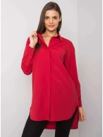 Dámská košile EM KS 005.34 Tmavě červená - Exmoda Dámská košile EM KS 005.34 Tmavě červená - Exmoda