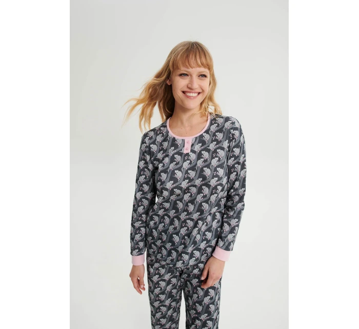 Pyžamo s dlouhými rukávy model 18936774 - Vamp