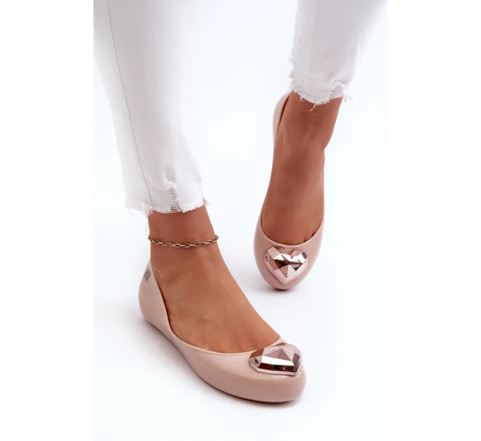 Dámské baleríny srdcem  Nude model 21661875 - Zaxy