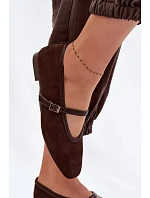 Felora Eko semišové balerínky s páskem