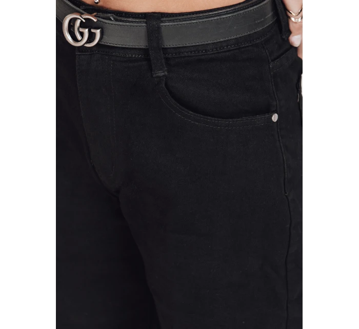 Dámské široké černé džíny FashionStreet UY2760