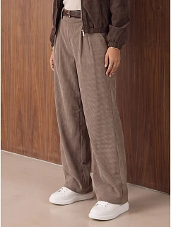 Dámské kordurové kalhoty se širokými nohavicemi Fango FashionStreet UY3137