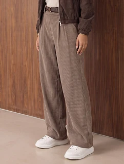 Dámské kordurové kalhoty se širokými nohavicemi Fango FashionStreet UY3137