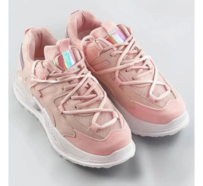 Růžové dámské sneakersy se dvojitými model 17229021 - C'M Paris Růžové dámské sneakersy se dvojitými model 17229021 - C'M Paris