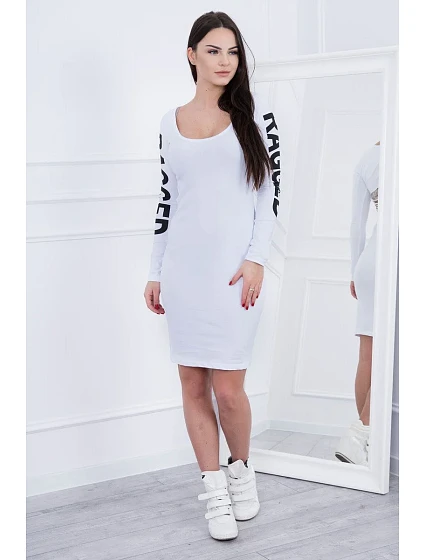 model 18742323 bílé šaty - K-Fashion