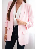 Sako s klopami elegantní cukrově růžová Sako s klopami elegantní cukrově růžová