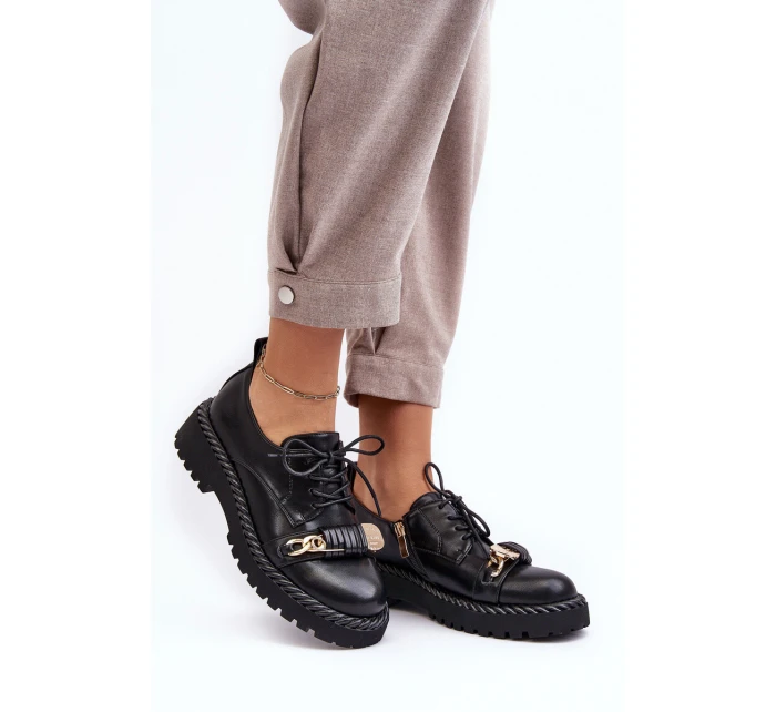 Dámské kožené polobotky D&A MR870-80 Černé