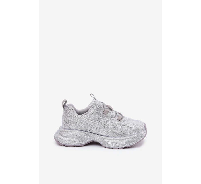 Dámské tenisky zdobené krystaly stříbrné Porrot Dámské tenisky zdobené krystaly stříbrné Porrot