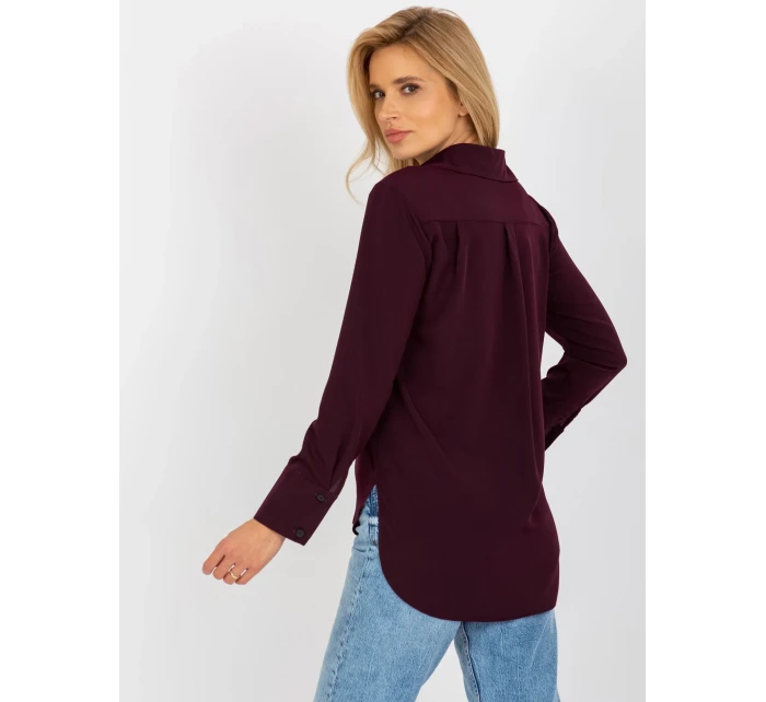 Dámská košile LK KS model 18171242 tmavě fialová - FPrice